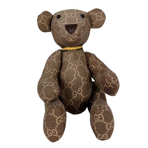 gucci teddy bear with glasses shir|Gucci teddy bear monogram.